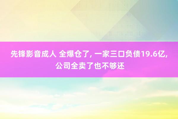 先锋影音成人 全爆仓了， 一家三口负债19.6亿， 公司全卖了也不够还