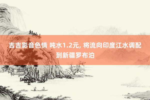 吉吉影音色情 吨水1.2元， 将流向印度江水调配到新疆罗布泊